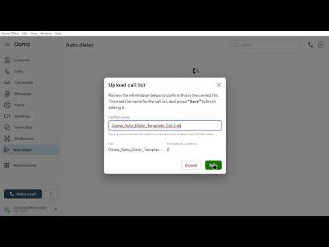 17. Ooma Office Tutorial: Auto Dialer Module