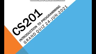 Download the video "CS201 – Introduction to Programming Grand Quiz"