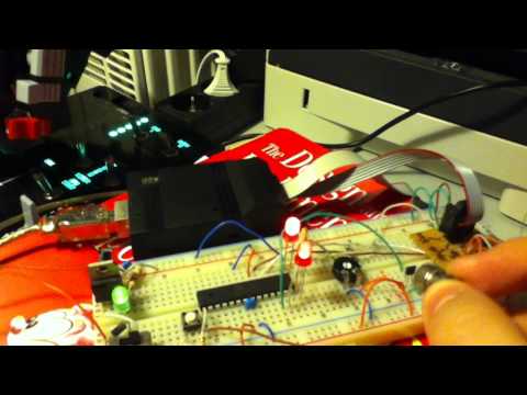 Testing the A1302 hall effect sensor using the AVR analog comparator.