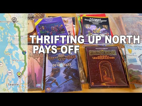 A Vintage TSR DUNGEONS & DRAGONS Haul + Searching the North for New Thrifting Opportunities