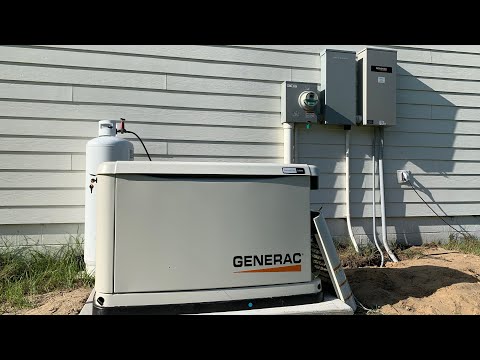 Installing our new 24kw Generac generator with electrical wiring.