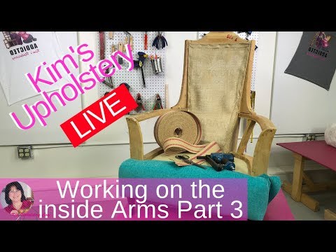 Fancy Club Chair Upholstery Part 3 Inside Arms Video