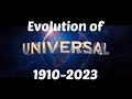 Evolution of Universal Studios intro 1910-2023
