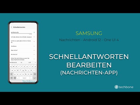 Schnellantworten bearbeiten (Nachrichten-App) - Samsung [Android 12 - One UI 4]