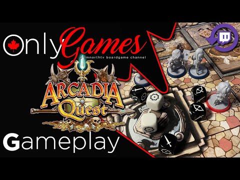 Arcadia Quest Bedtime Again Campaign Board Game Gameplay - Twitch Live Stream Replay