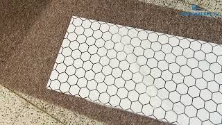 Kuchyňský panel ABS plast Plástve na bílém 3000x600mm 1,5mm