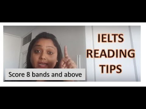 IELTS reading section TIPS to score above 8 bands- Part 1 Video