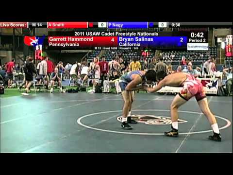 Cadet Freestyle 145 - Garrett Hammond (PA) vs. Bryan Salinas (CA)