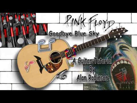 Goodbye Blue Sky - Pink Floyd - Acoustic Guitar Lesson (Instrumental - Drop D Tuning)