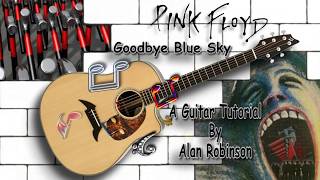 Goodbye Blue Sky - Pink Floyd - Acoustic Guitar Lesson (Instrumental - Drop D Tuning)