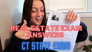Connecticut Real Estate Exam Answers! MUST SEE!
