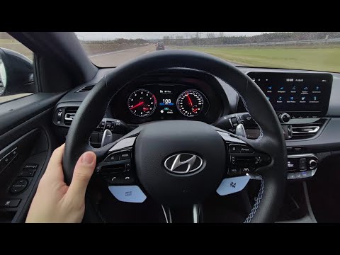 Hyundai I30N Autobahn POV Drive. Cruising and Acceleration.