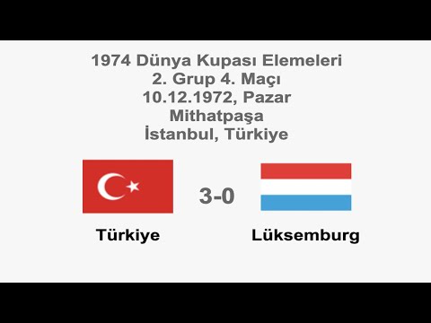 Turkey 3-0 Luxembourg 10.12.1972 - FIFA World Cup 1974 Qualifying Round 2nd Group 4th Match