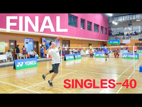 FINAL | MEN'S SINGLES 40 | MASTERS NATIONAL BADMINTON CHAMPIONSHIP GOA ANTONY JACOB V/S LALMUANAWMA