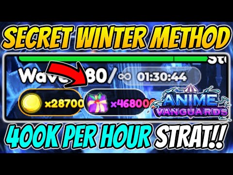 *INSANE* 400K Per Hour Winter Presents Method In Anime Vanguards Update 10.5