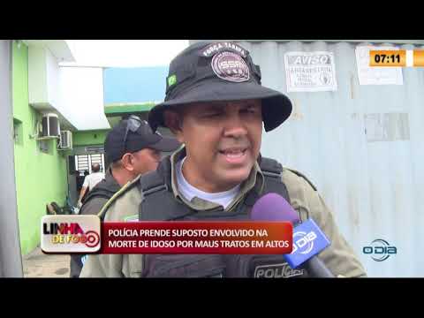 LINHA DE FOGO 16 03 2020  PRESO SUPOSTO ENVOLVIDO NA MORTE DE IDOSO POR MAUS TRATOS EM ALTOS