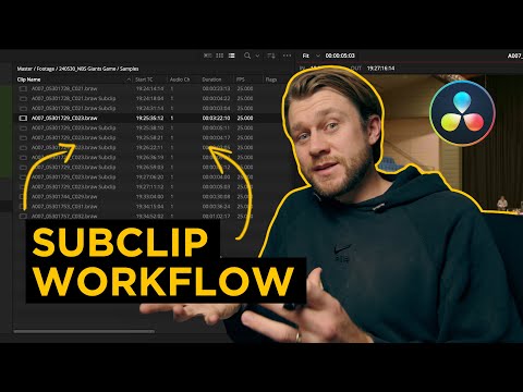 Subclip Editing Workflow in Davinci Resolve - Additive versus Subtractive Editing