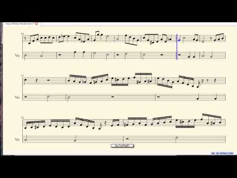 Wynton Marsalis Playing Happy Birthday - transcription of the improvisation