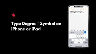 How to Type Degree Symbol in iPhone & iPad 2020