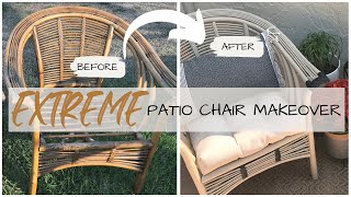 Painting Old Outdoor Furniture | DIY Cane Chair Makeover