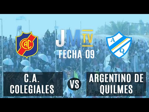 COLEGIALES VS ARGENTINO DE QUILMES. Fecha 9. Torneo de Primera B Metropolitana 2019/20