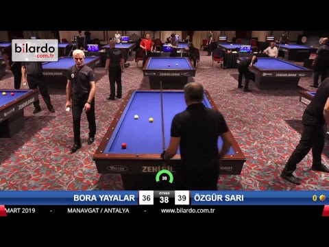 BORA YAYALAR & ÖZGÜR SARI Bilardo Maçı - 2019 TÜRKİYE KUPASI 1. ETAP ERKEKLER-5.TUR