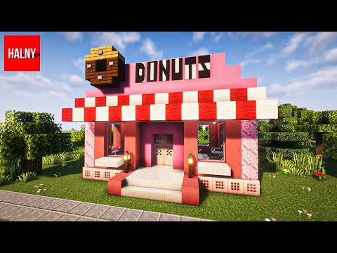 How to build a donut shop in minecraft🍩
