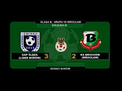 3. Kolejka, GAP Ślęza (Lider Borów) 3:2 KS Brochów, skrót, 2.09.2018