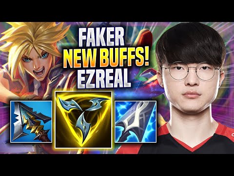 FAKER TRIES EZREAL WITH NEW BUFFS! - T1 Faker Plays Ezreal ADC vs Kai'sa! | Season 2022