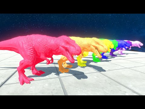 Rainbow Colors Carnivorous Dinosaur Battle Royale