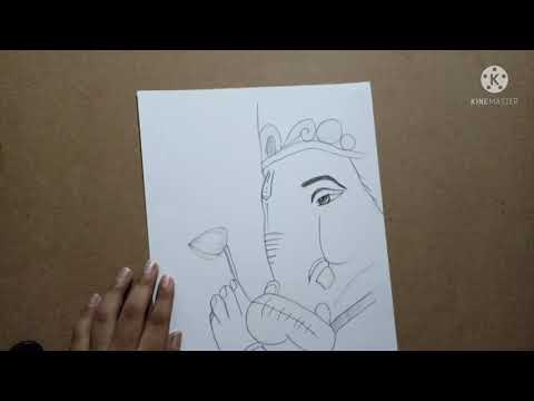 Ganesh chaturthi speacial drawing cute ganesha // without erasing challange