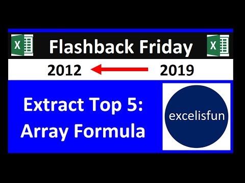 Excel Formulas Functions – excelisfun Flashback Friday 01 – Excel Basics