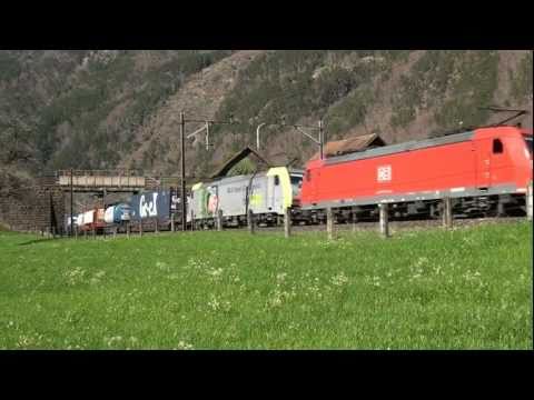 Bahnverkehr von Erstfeld bis Silenen am 2.4.11 - "Der Frühling ist da"