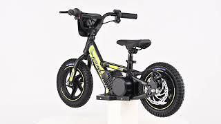 Detské elektrické odrážadlo RIRIBIKE RTX3 24V (12”), žlté, Lítiová batéria, 100W motor