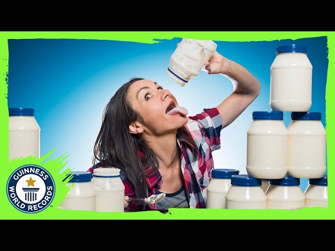 Mayonnaise eater takes on world record | Michelle Lesco - Guinness World Records Video