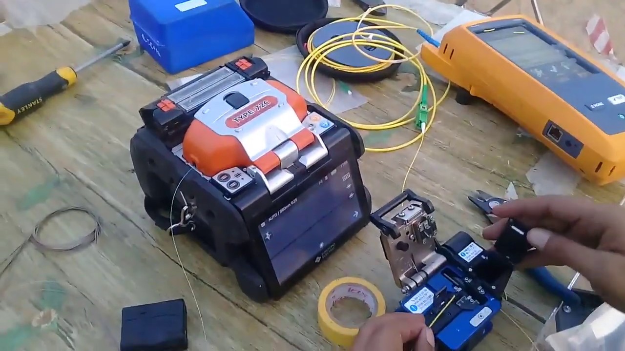 Fiber splicing For Drum Test