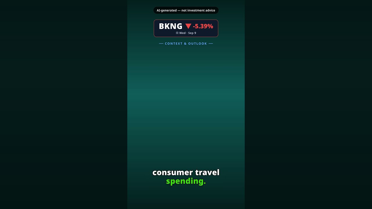 Why Is Booking Holdings Stock Falling Today? BKNG -5.39% (Sep 9)
