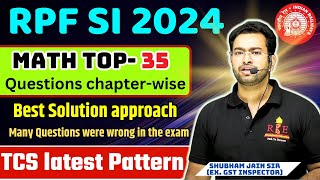 RPF SI 2024 best questions by Shubham Sir| Difficult questions का Easy Solution| TCS Latest pattern