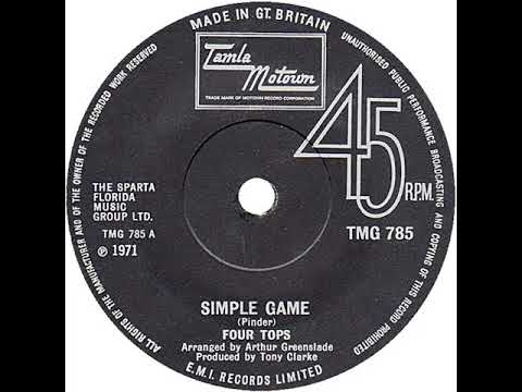 UK New Entry 1971 (170) Four Tops - Simple Game