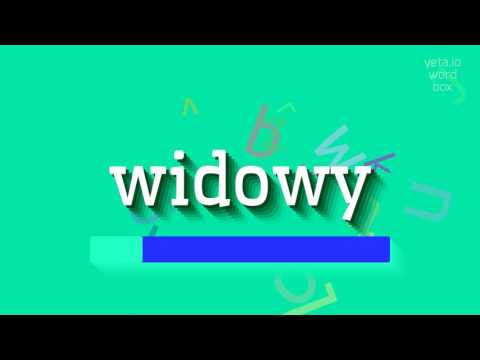 WIDOWY - HOW TO PRONOUNCE IT? #widowy