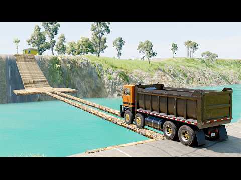 Mobil vs Log Bridge #15 - BeamNG Drive