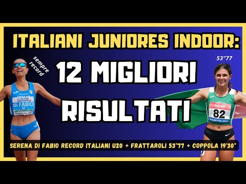 Italian Junior Indoor Championships 2026: Di Fabio sets Italian record, plus Frattaroli and Coppo...
