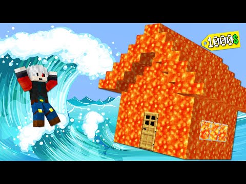 1000$ LAV EV VS TSUNAMİ - Minecraft