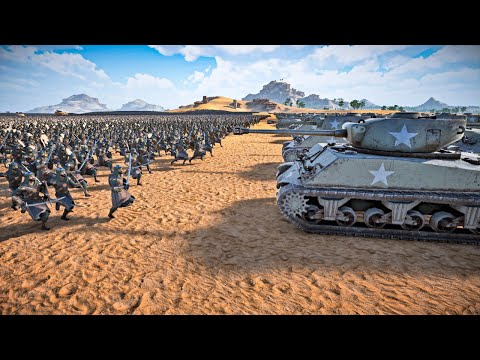 150 SHERMAN TANK VS 1,000,000 PERSIAN ARMY - Ultimate Epic Battle Simulator 2 | UEBS 2