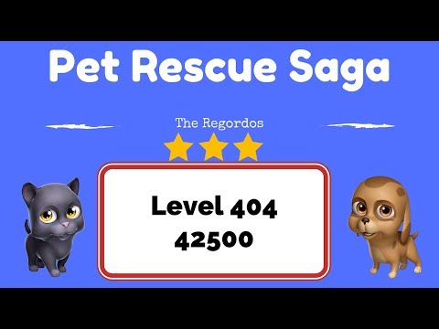 Pet Rescue Saga Level 404 42500 points No Boosters