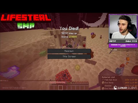 SB737 murió al final en Lifesteal SMP Temporada 7…😱