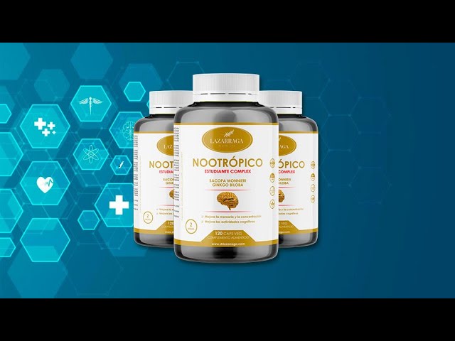 Vídeo relacionado con Nootropico Brain Complex - Memoria y Concentración - Bacopa Monnieri, Ginkgo Biloba, Colina, Ginseng, L-Tirosina + Vitaminas - Brain Complex 60 Cápsulas Nutralie