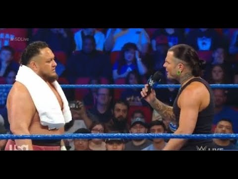 Jeff Hardy Vs Samoa Joe WWE SmackDown Live 18 December 2018