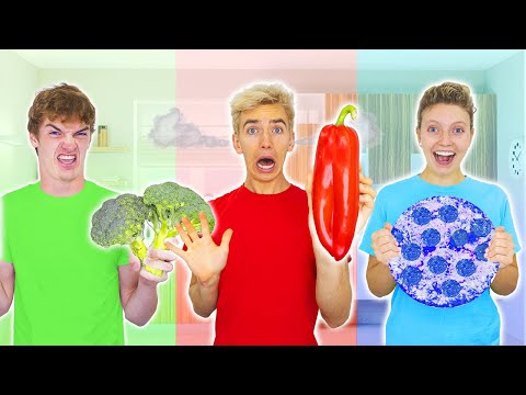 EATING ONLY ONE COLOR OF FOOD for 24 HOURS!! (Winner Gets $10,000) Video