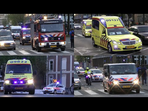 Dutch emergency vehicles with lights and sirens [Code 3]